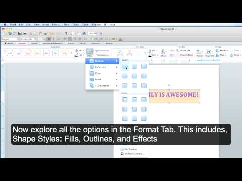 write words in an arch in word for mac 2016